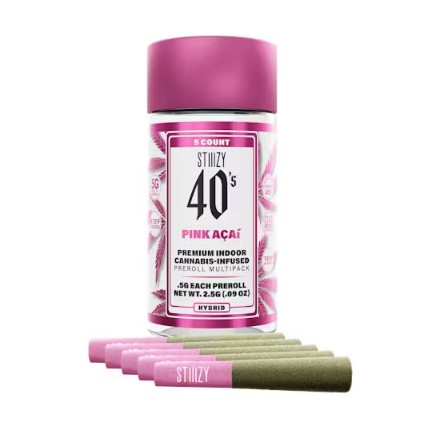 STIIIZY | PINK ACAI ( H) | .5G X 5PK INFUSED 40'S PREROLLS