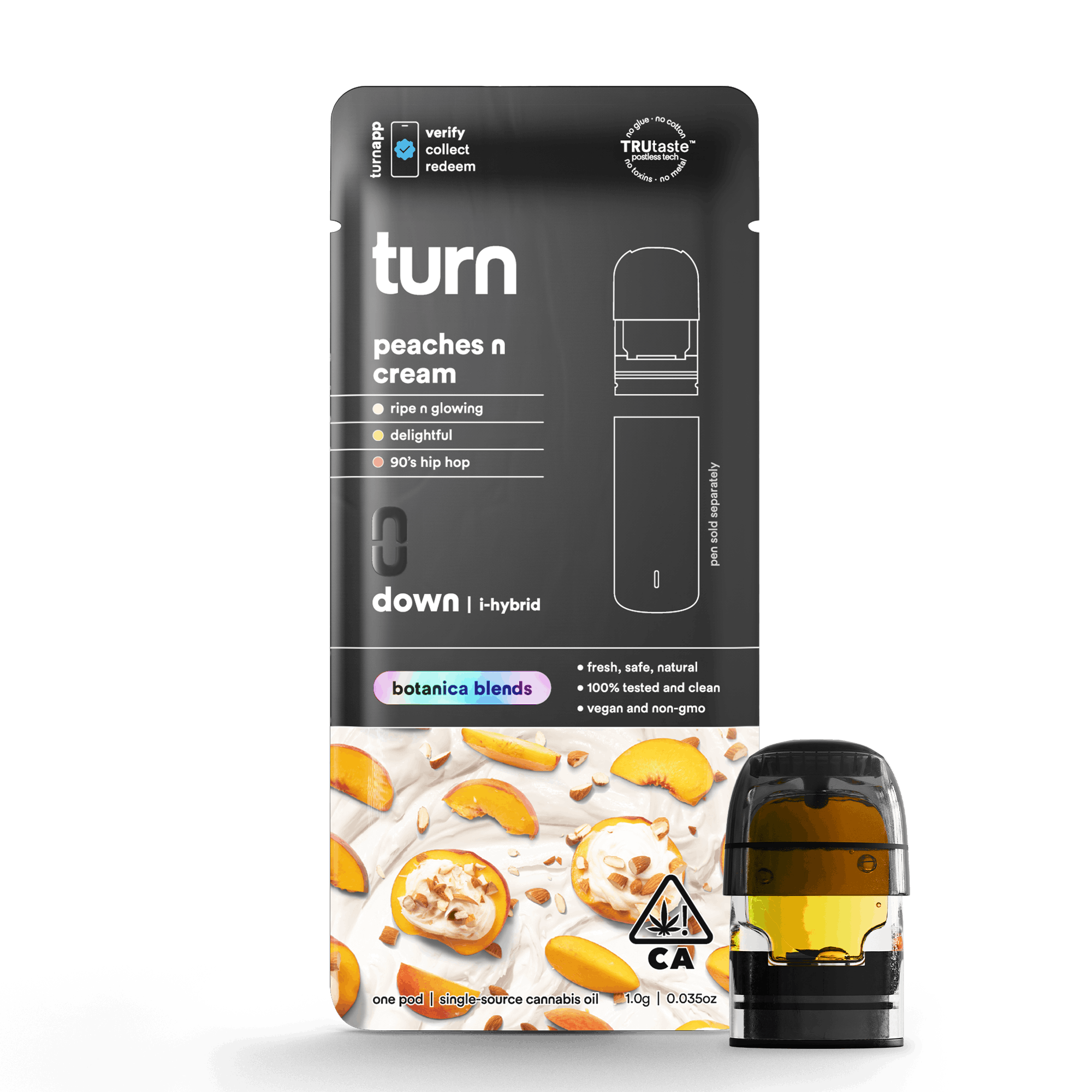 TURN | PEACHES & CREAM (I/H) | 1G BOTANICA BLENDS POD