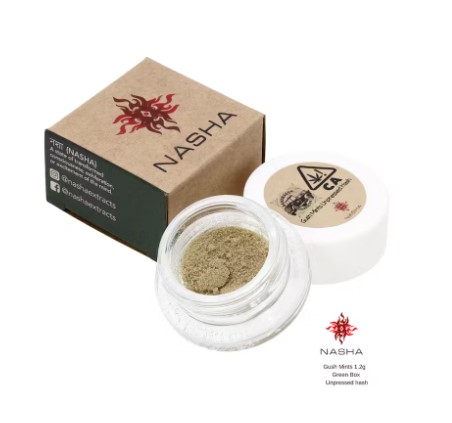 NASHA | GUSH MINTS (H) | GREEN UNPRESSED | 1.2G HASH