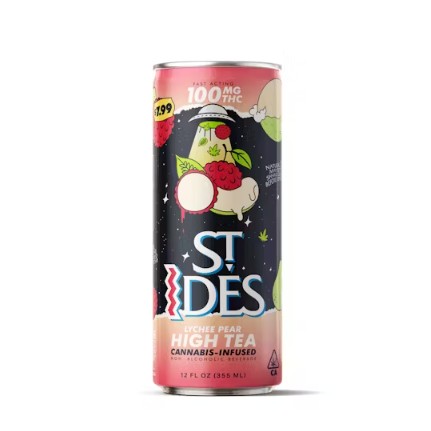 ST IDES |  PEAR LYCHEE TEA | 12OZ HIGH TEA | 100MG.