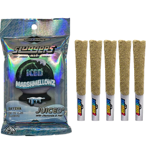SLUGGERS X ICED | MARSHMELLOWZ (S/H) | .7G X 5PK INFUSED PREROLL