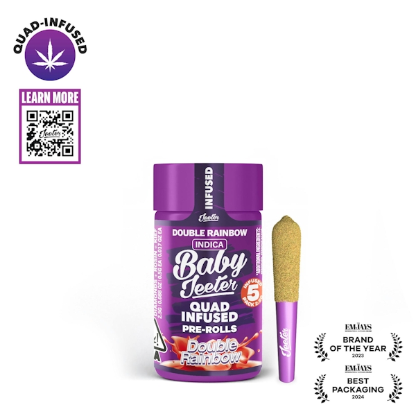 BABY JEETER |  DOUBLE RAINBOW (I) | 2.5G QUAD-INFUSED PREROLLS