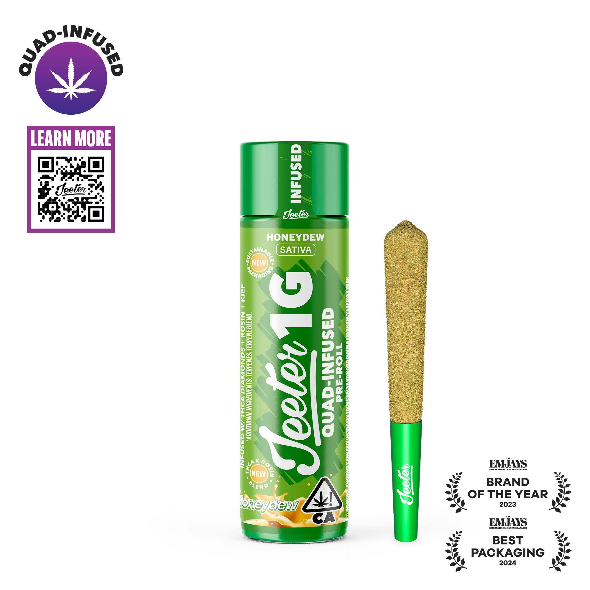 JEETER |  HONEYDEW (S) | 1G QUAD-INFUSED PREROLL