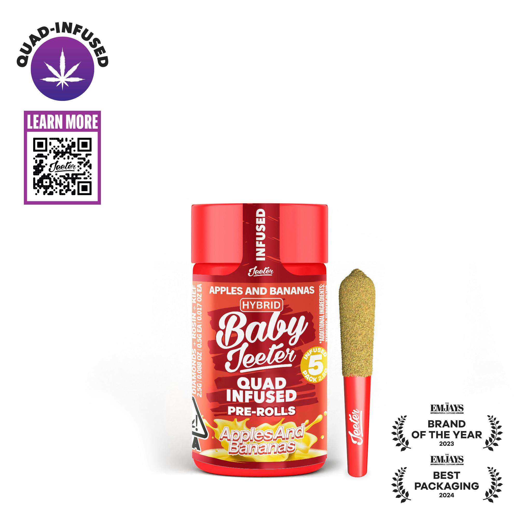 BABY JEETER | APPLES & BANANAS (H) | 2.5G QUAD-INFUSED
