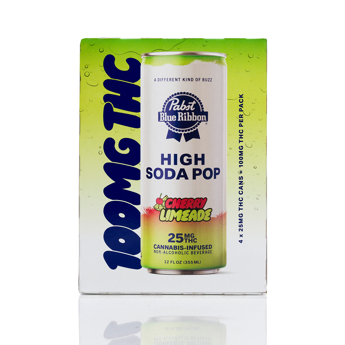 CHERRY LIMEADE | HIGH SODA POP 4PK | 100MG