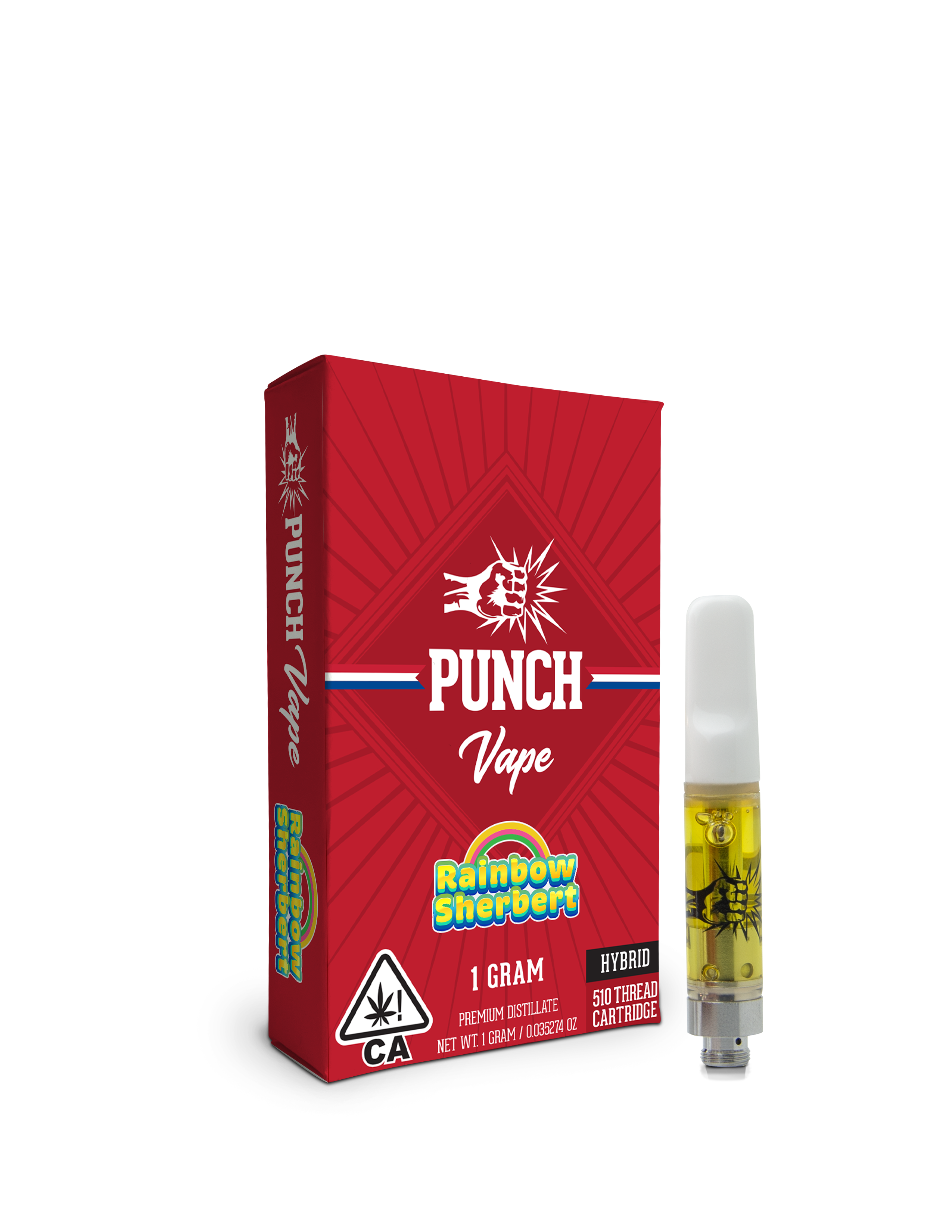 PUNCH EXTRACTS - RAINBOW SHERBERT 1G DISTILLATE VAPE CARTRIDGE | Theraleaf  Dispensary | San Jose, CA 95133