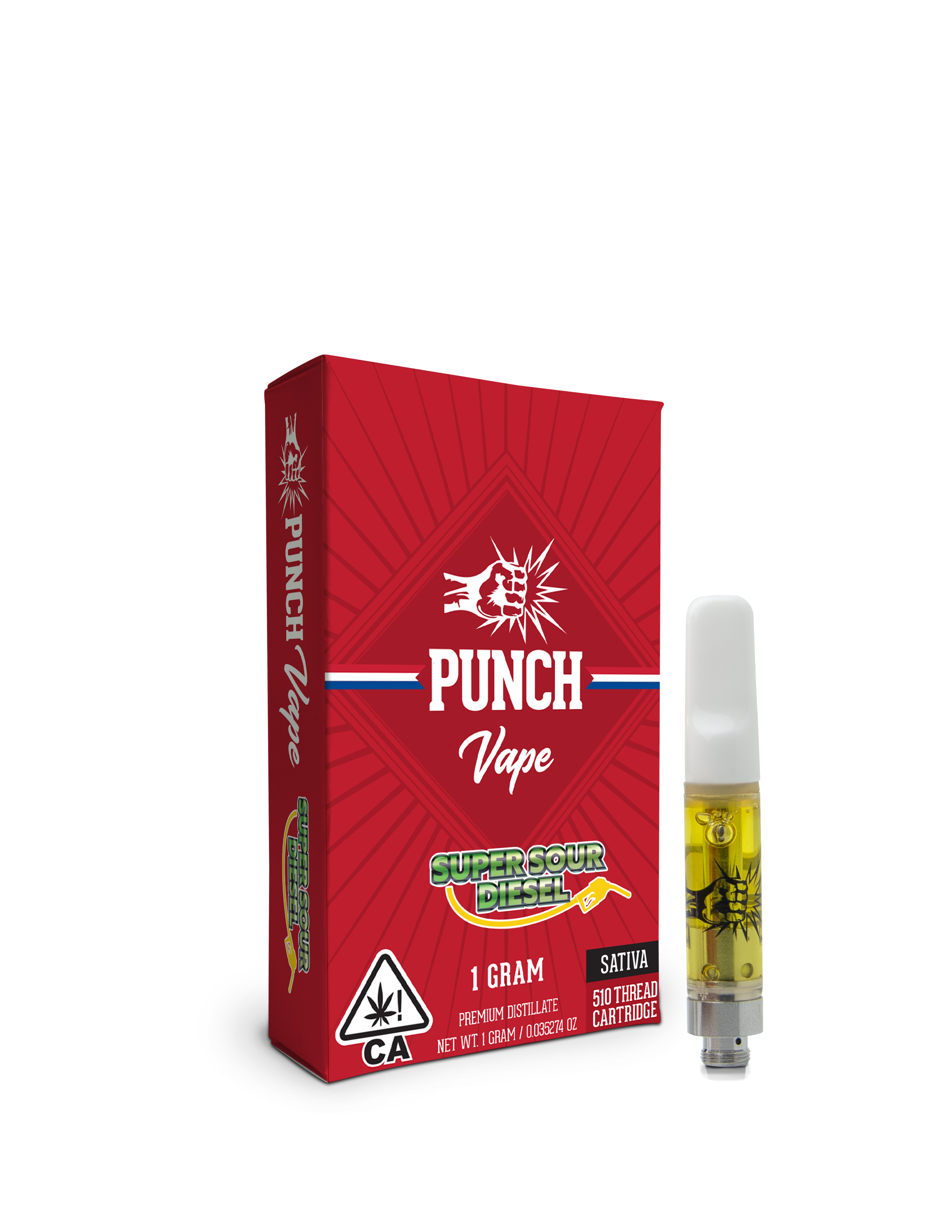 Super Sour Diesel 1G Distillate Vape Cartridge