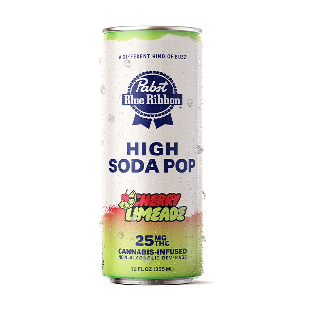 Cherry Limeade 25 Mg Infused Soda 12 Oz By Pabst