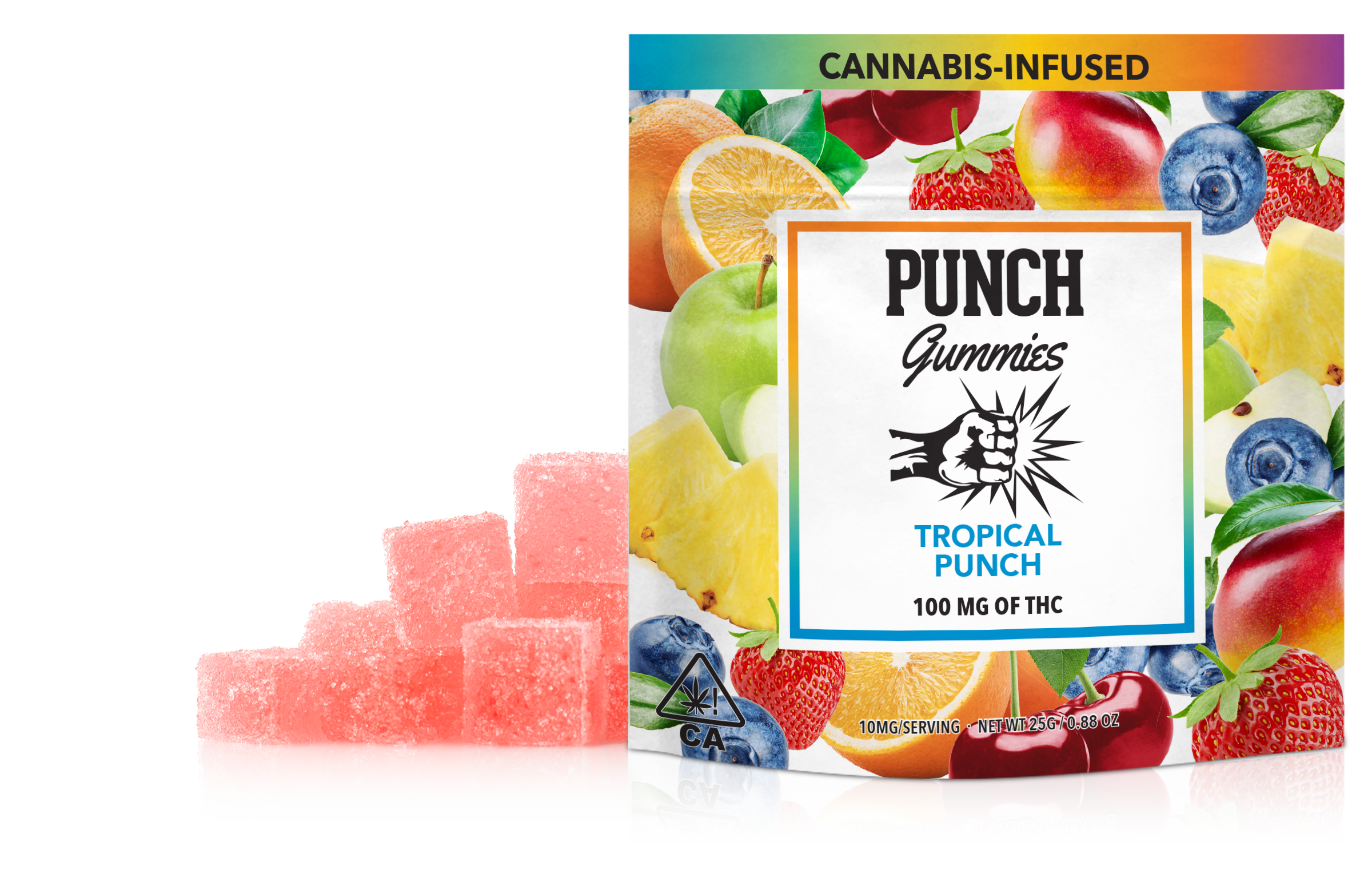 Tropical Punch 100MG Gummies