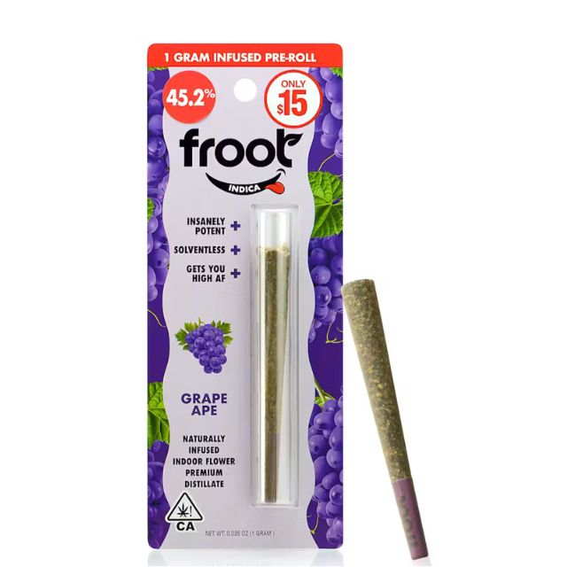 Grape Ape 1G Infused Preroll