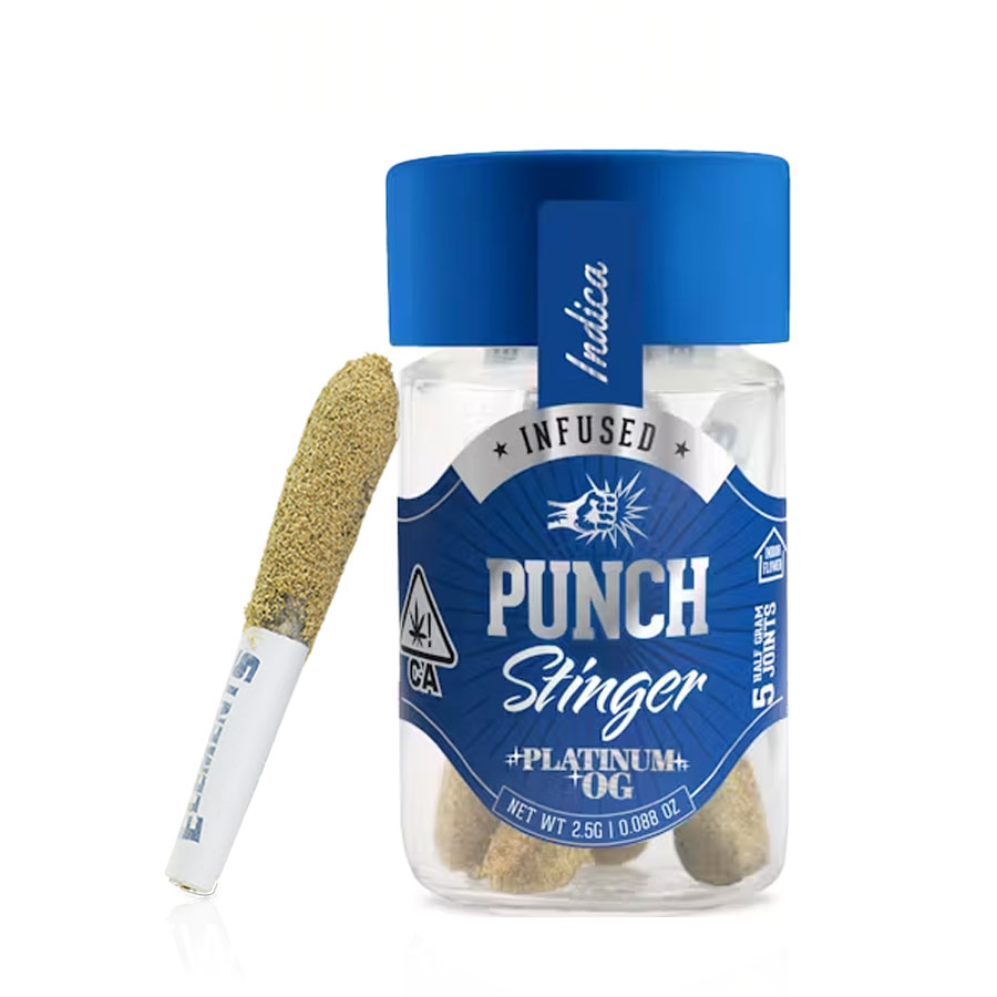 Platinum OG 2.5G Stingers 5 Pack Infused Prerolls