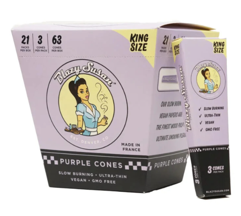 Blazy Susan Purple King Cones  3PK