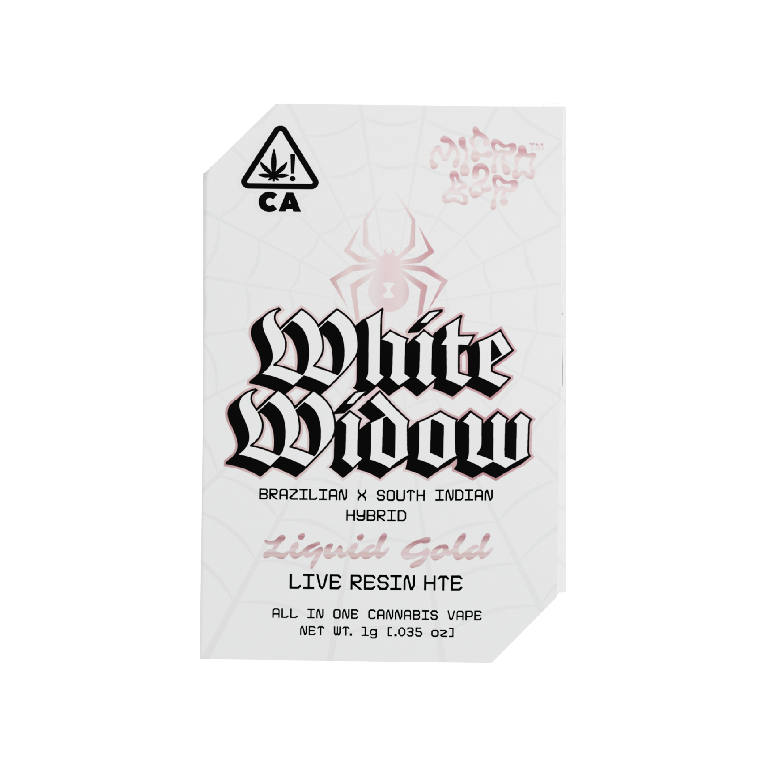 White Widow (h)  Live Resin All In One Vape Cart 1G