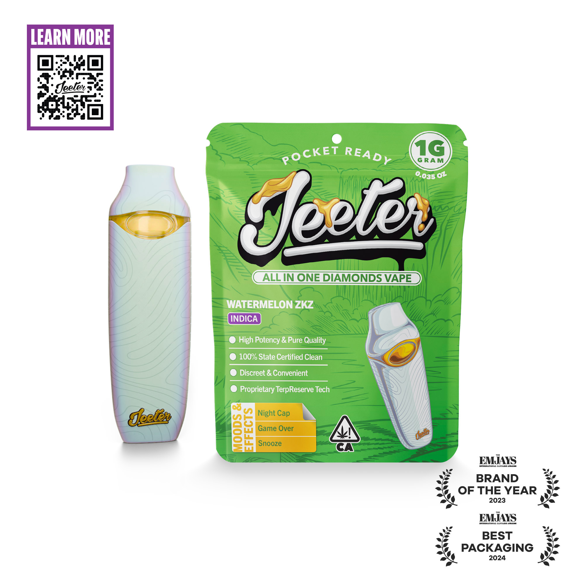 Watermelon Zkz (i) All In One Diamond Vape Cart 1G