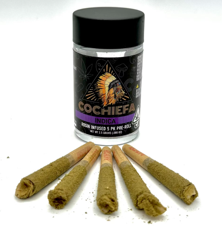 Baby Chiefa Indica Triple Infused Pre-roll 5 Pack 2.5G