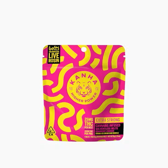 Strawberry Lemonade | 100MG Live Rosin Belts | Fast Acting
