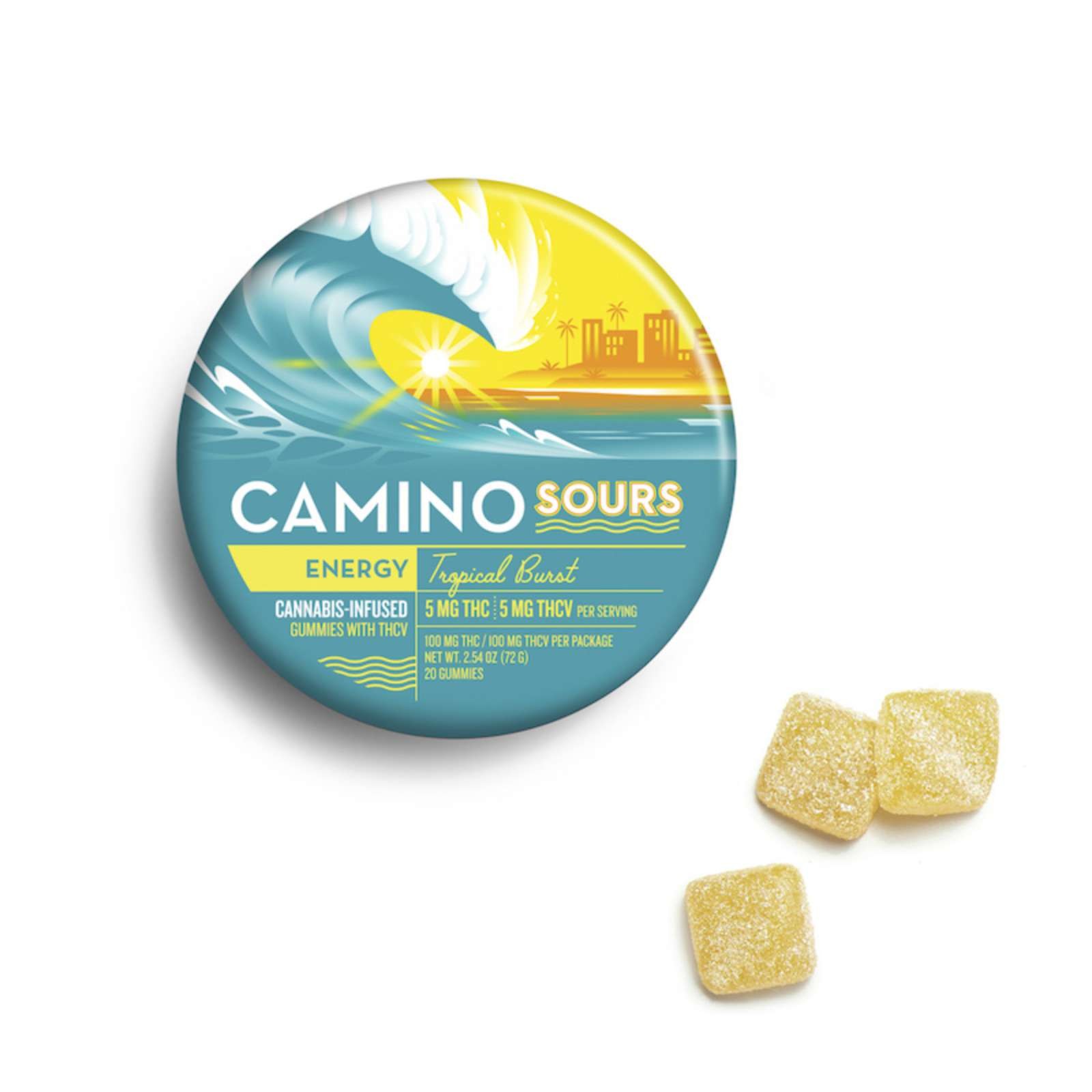 Tropical Burst Sours | 100MG 1:1 THCV Gummies