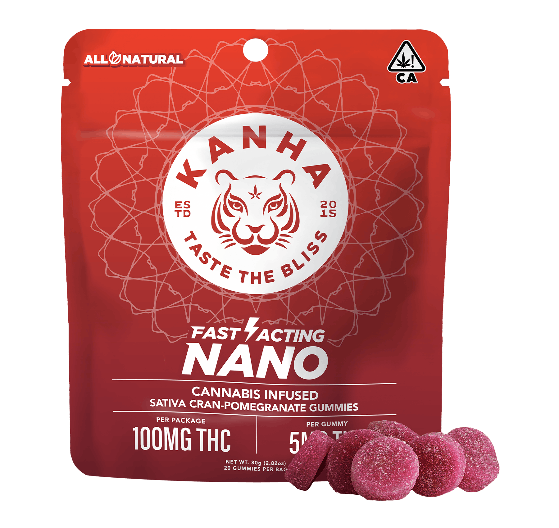 Cran-pomegranate | 100MG Gummies | Fast Acting