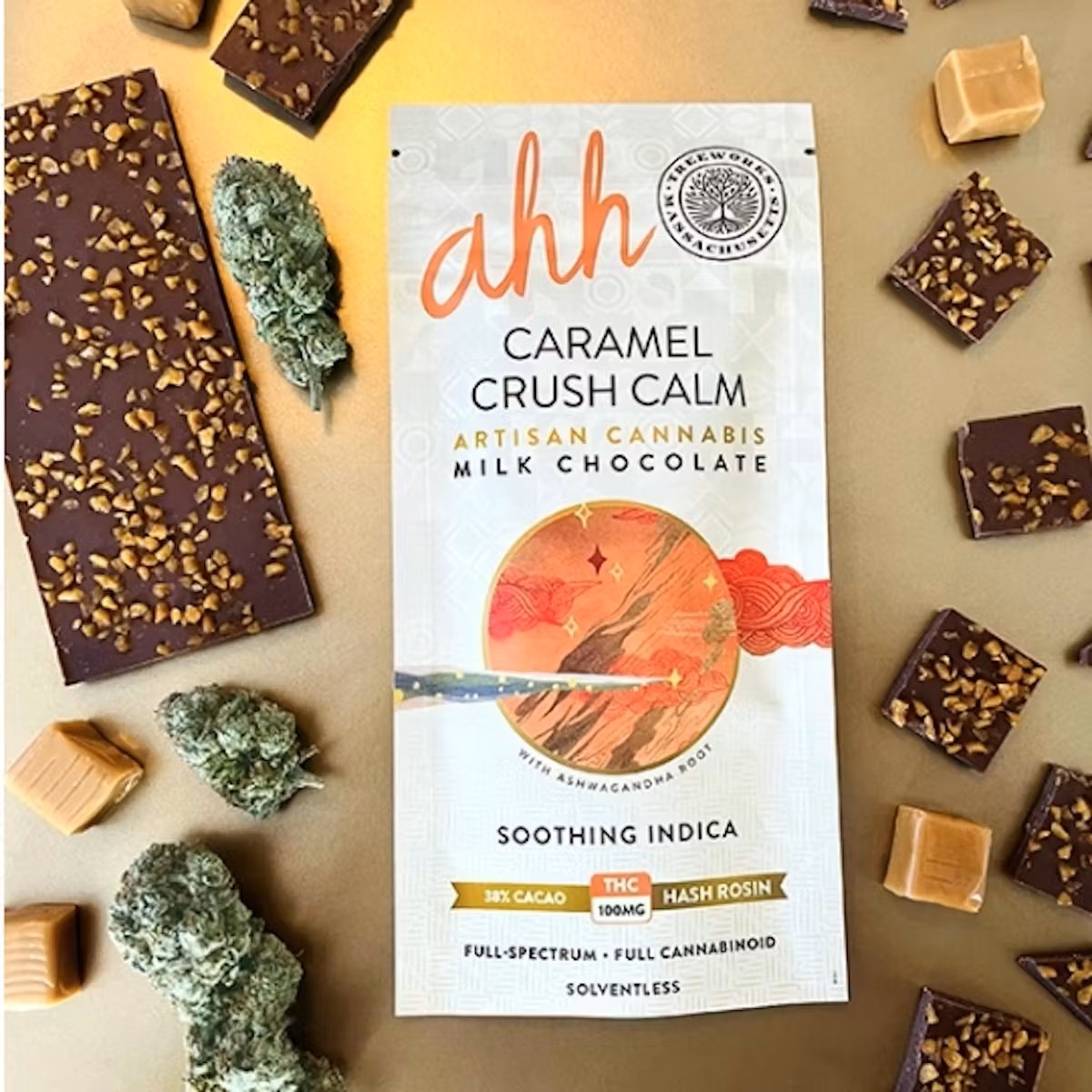 Caramel Crush Calm | 100MG Hash Rosin Milk Chocolate Bar