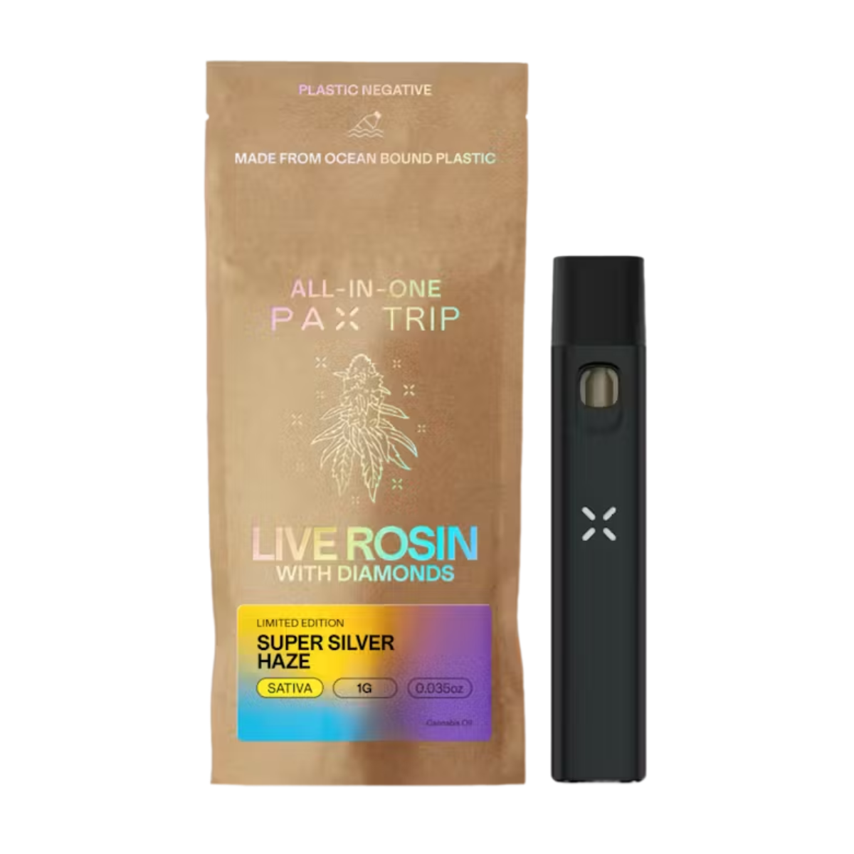 SUPER SILVER HAZE LIVE ROSIN WITH DIAMONDS ALL IN ONE