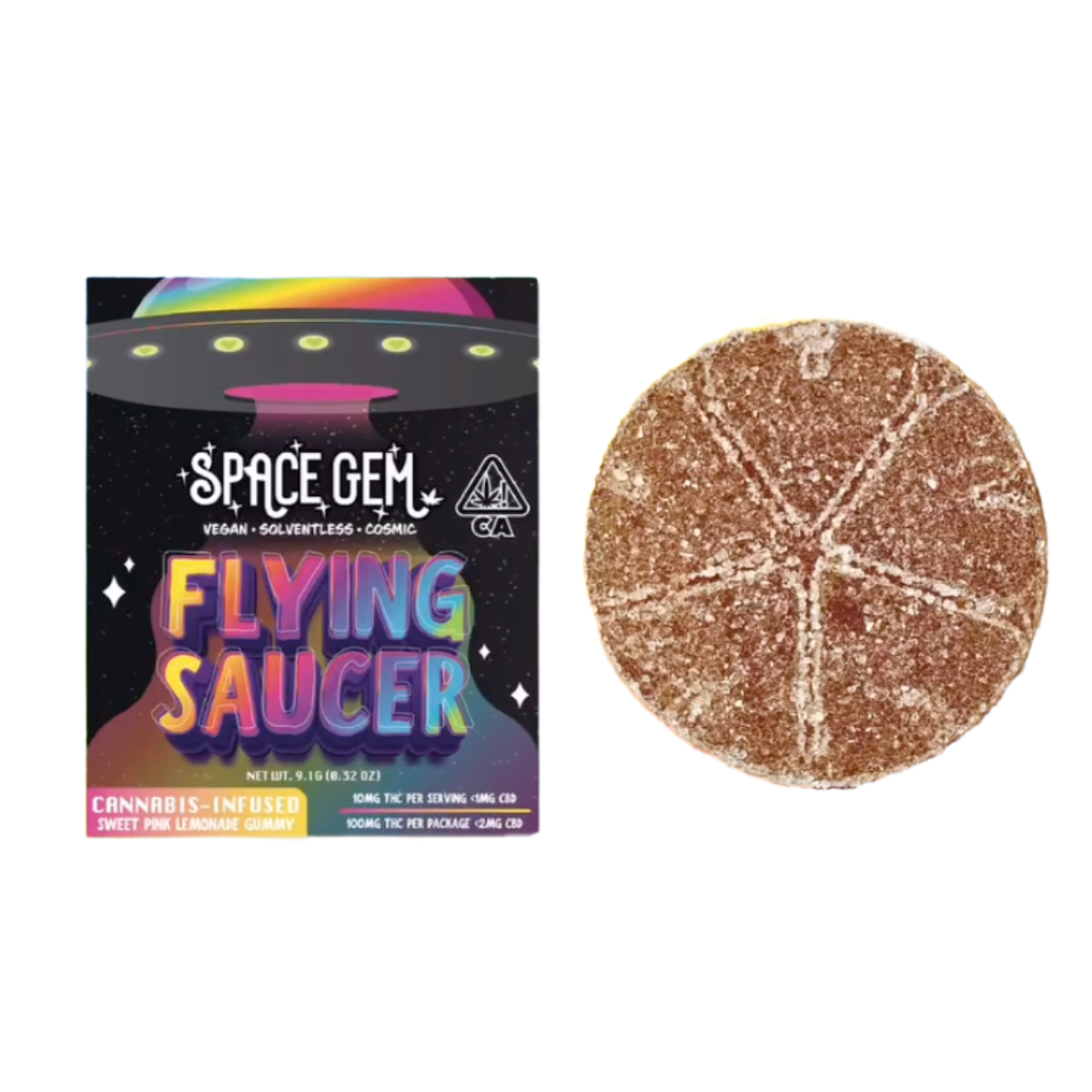 FLYING SAUCER SOUR TANGERINE ONE PIECE GUMMY