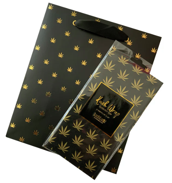 Black & Gold Tissue Paper/gift Bag Combo