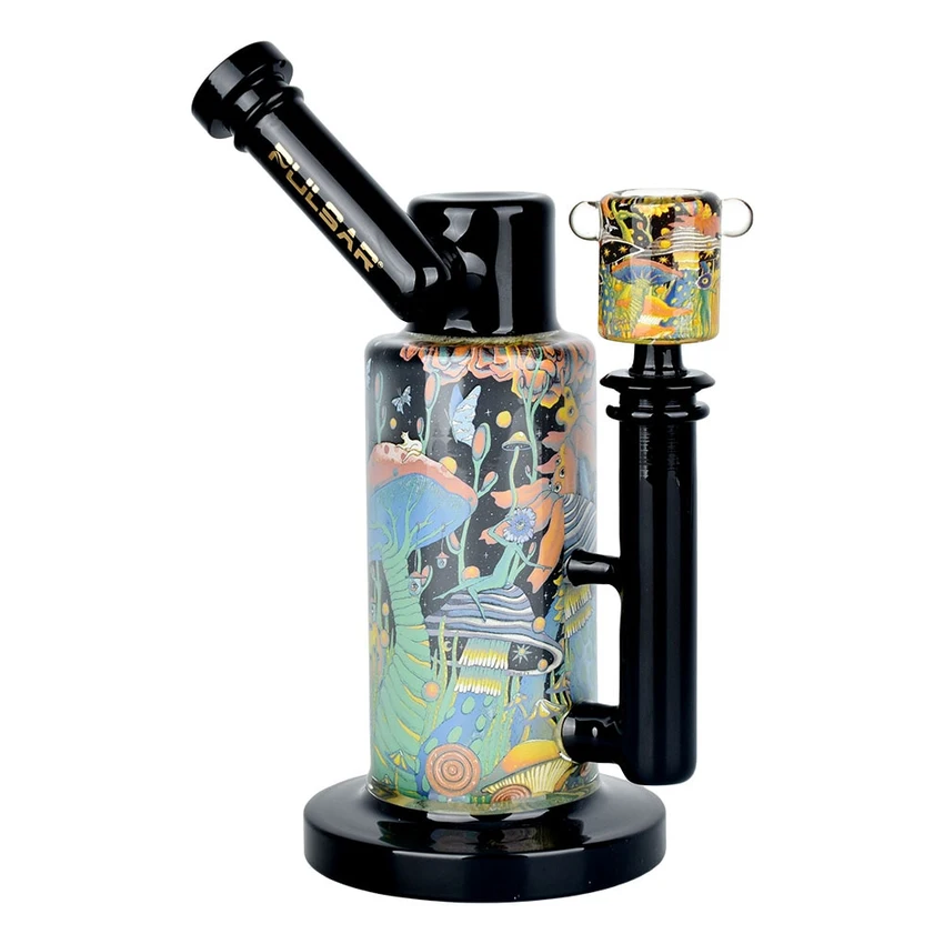 Pulsar Inside Print Water Pipe Garden of Cosmic Delights 8.5"