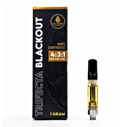 Bay State Trifecta Blackout Cart 1g CBN:CBC:CBD