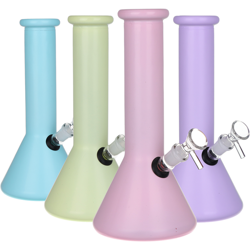 Pastel Beaker Glass Water Pipe - 9.75"