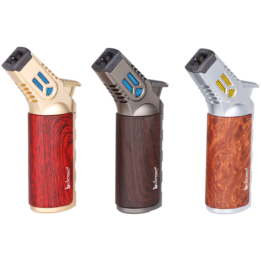 Lucienne Retro Wood Grain Torch Lighter