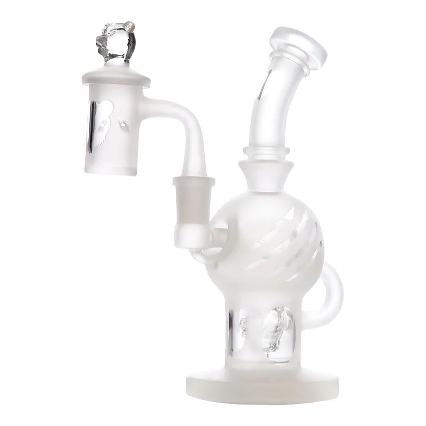 Bear Quartz BQ Worked Sphere Dab Rig Box Set 7"
