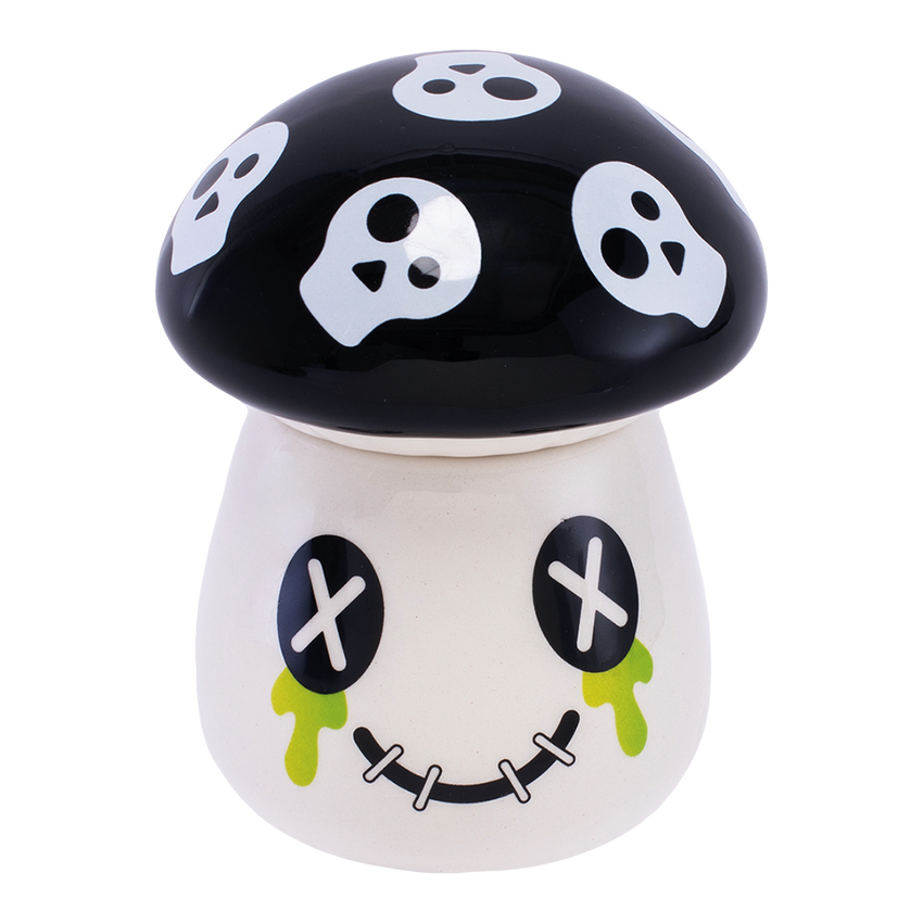 Fujima Mushroom Skull Ceramic Stash Jar