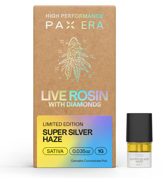 Super Silver Haze Live Rosin w/Diamonds Pod 1g