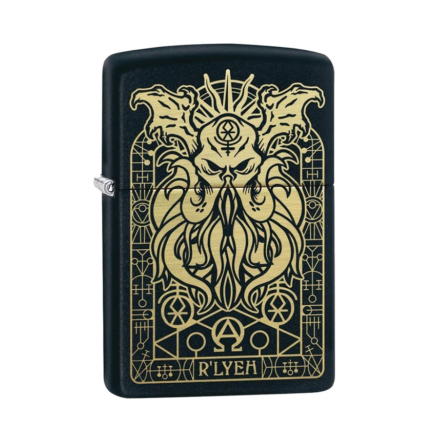 Zippo Lighter Lovecraft Monster Design Black
