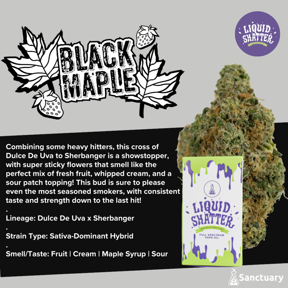 Black Maple Liquid Shatter Cart .5g