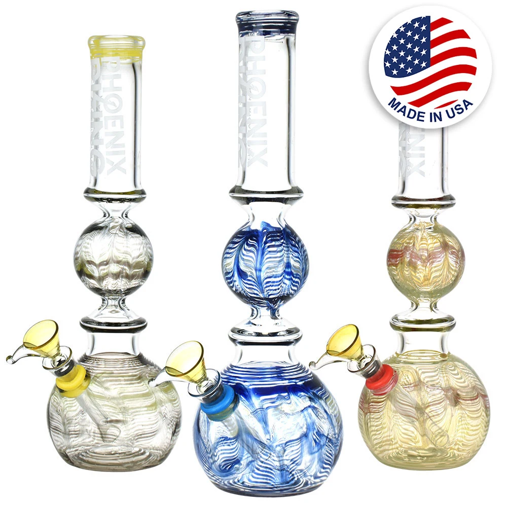 Phoenix Rising Bubble Ball Water Pipe 10.75"