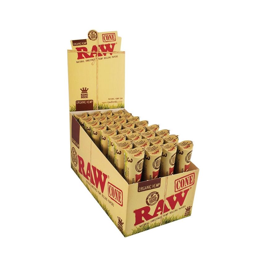 Raw Organic Hemp Cones King Size Slim 3pk