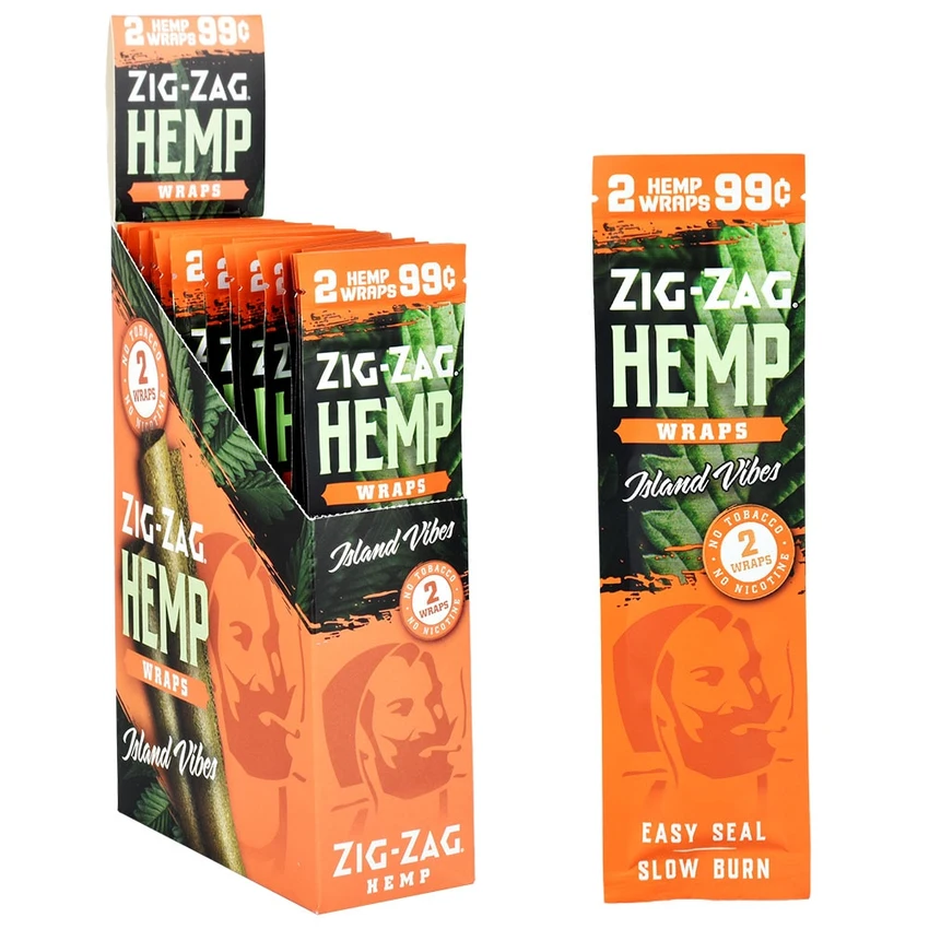 Zig Zag Hemp Wraps Island Vibes 2pk