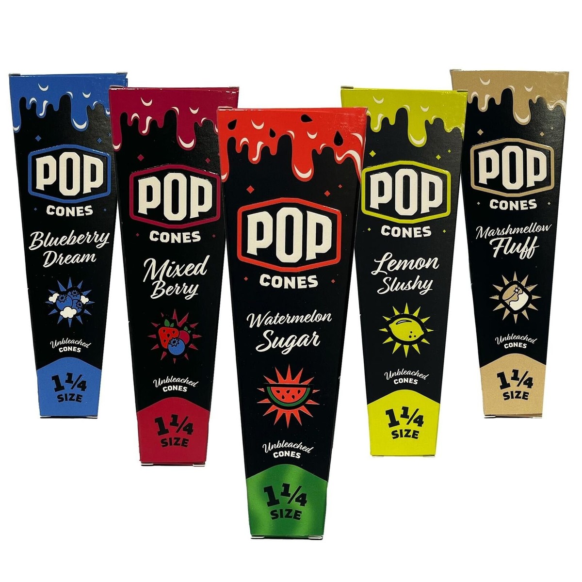 POP Cones Watermelon Sugar 1 1/4 6pk