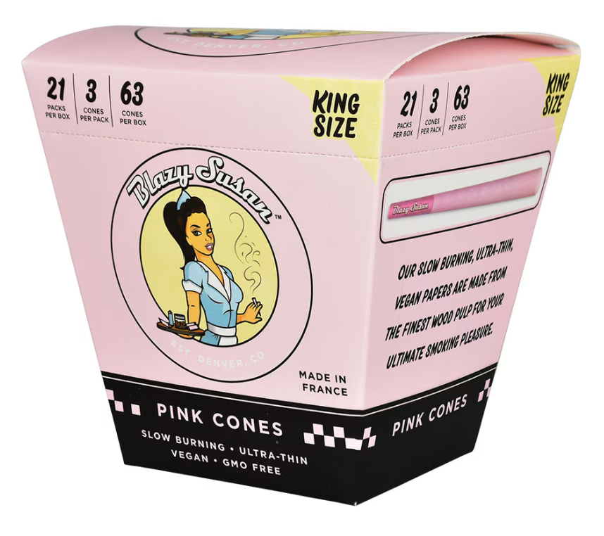 BLAZY SUSAN PINK CONES KING SIZE 3PK
