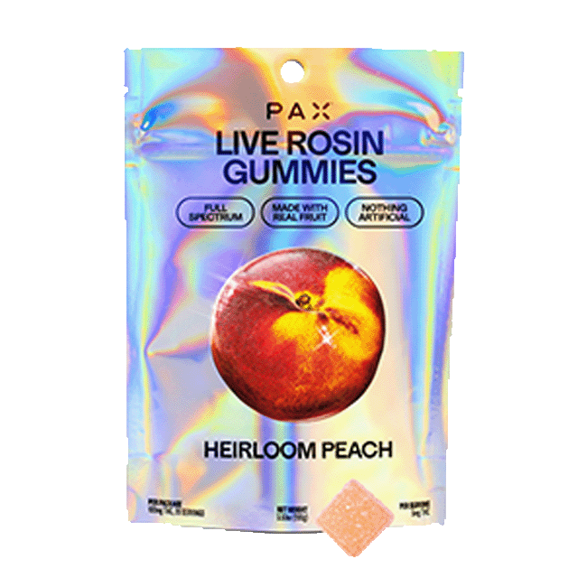 Heirloom Peach Live Rosin Gummies 100mg