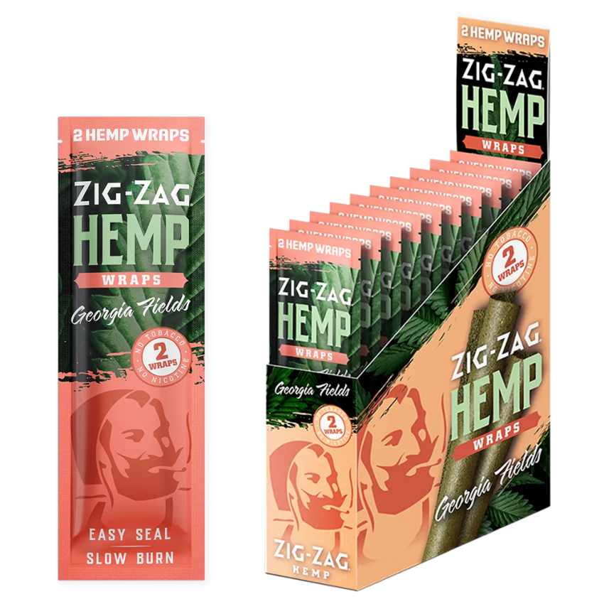 Zig Zag Hemp Wraps Georgia Fields 2pk