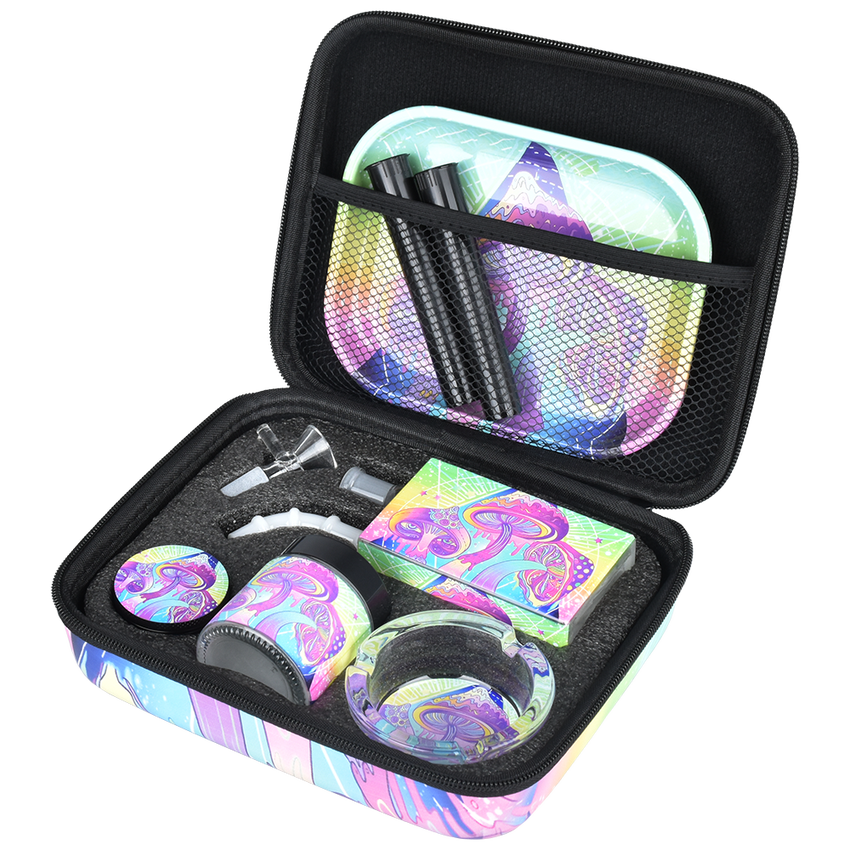 Design Series Juicebox Water Pipe Smoker's Travel Kit - Melting Shrooms