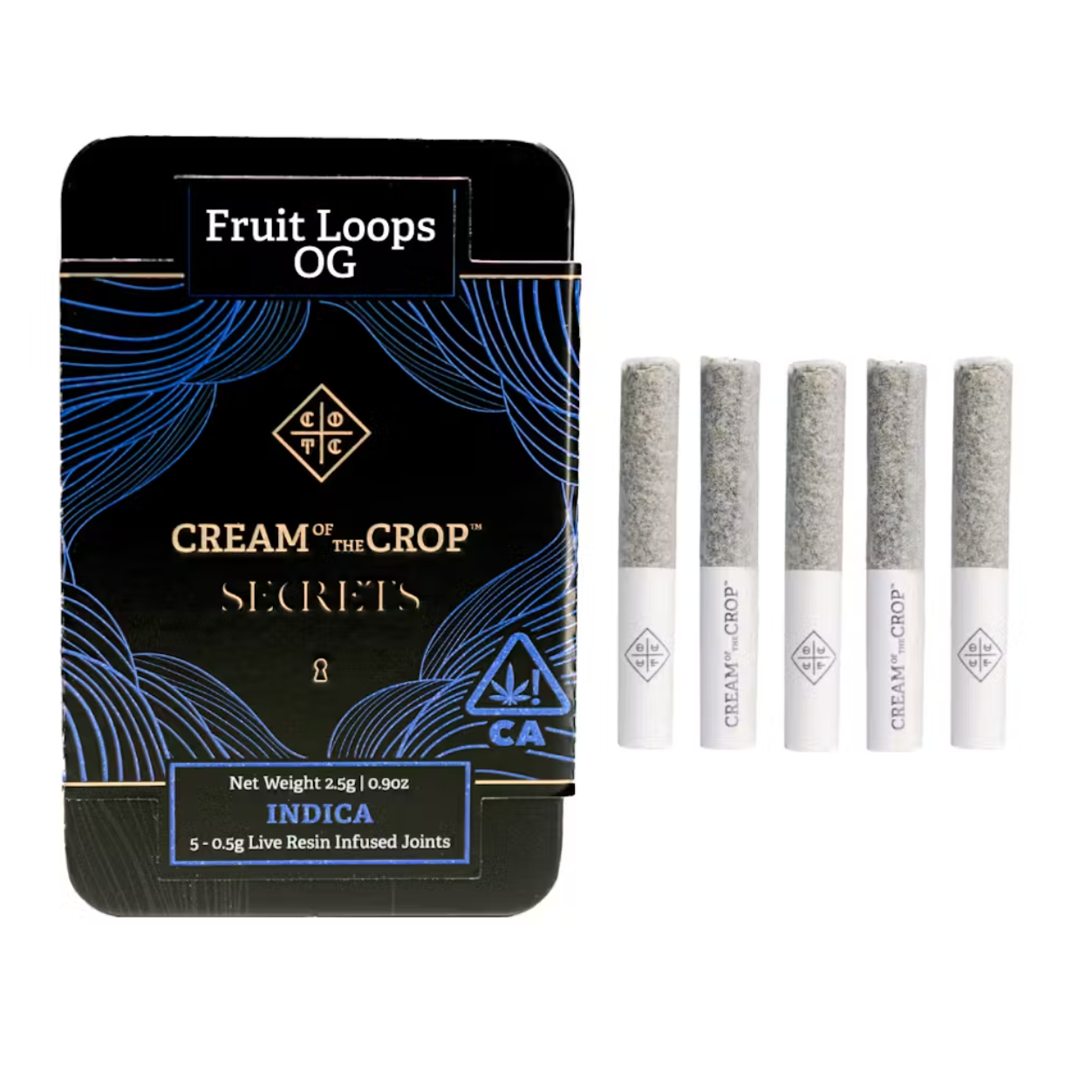 FRUIT LOOPS OG 2.5G LIVE RESIN INFUSED 5 PACK PREROLLS