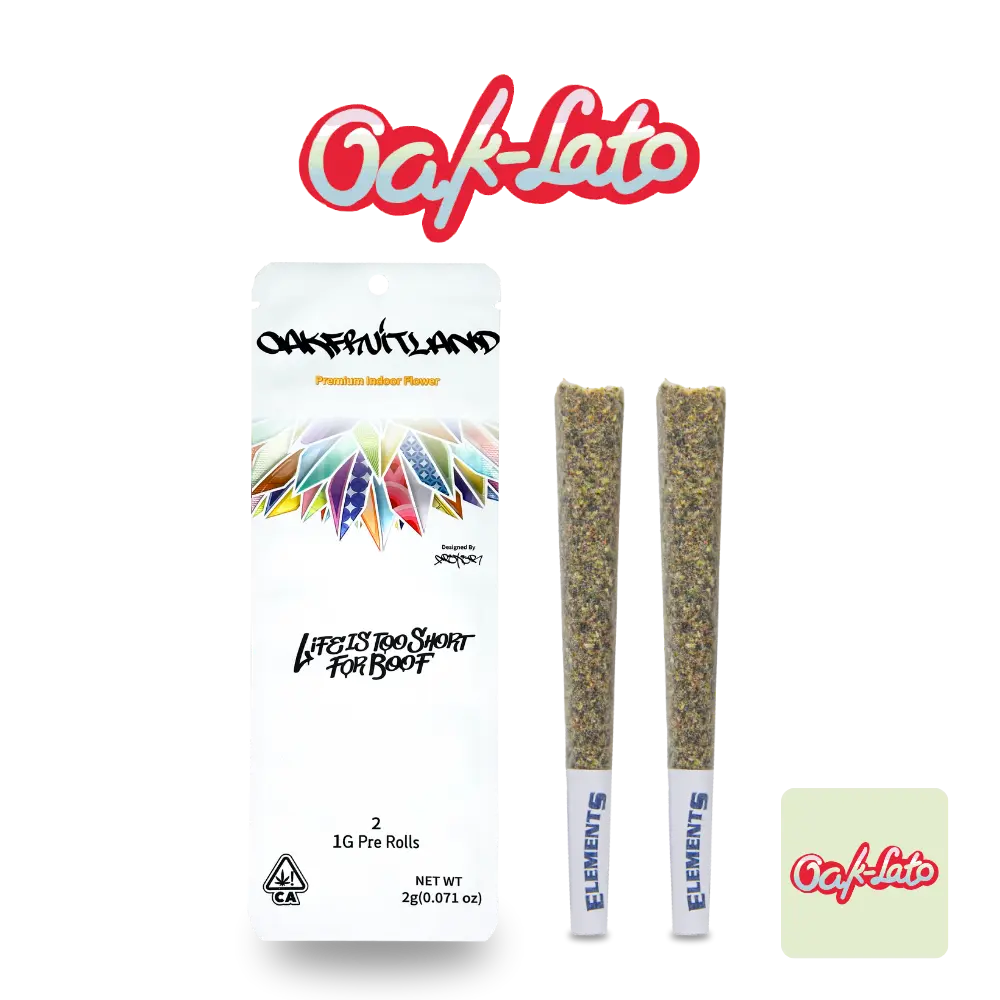 OAK-LATO 1G 2 PACK PREROLLS