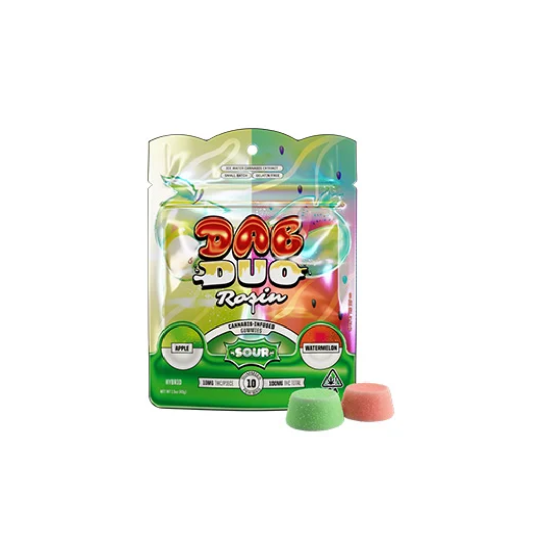 DAB DUOS SOUR 100MG ROSIN GUMMIES