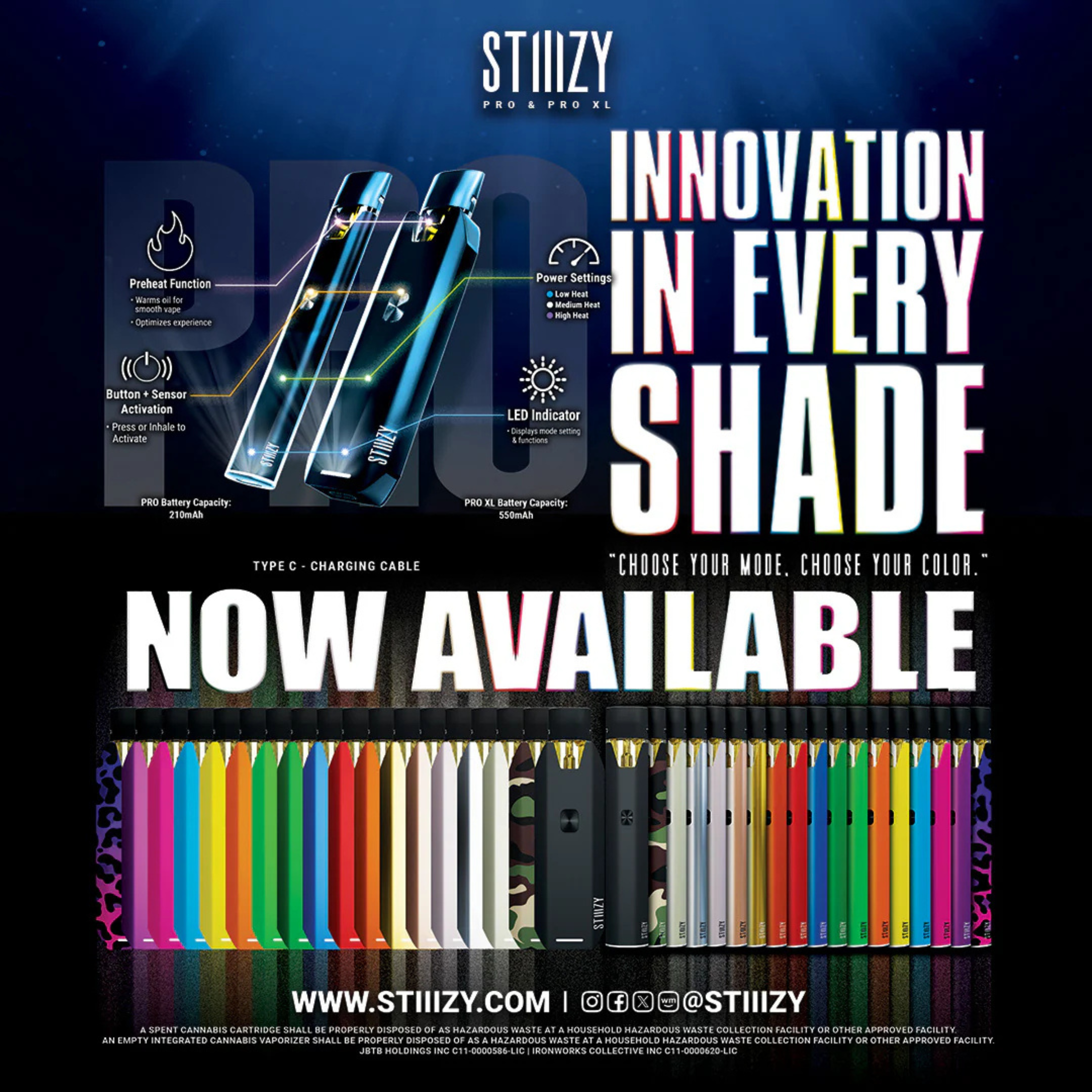 STIIIZY | PRO BATTERY - BLUE