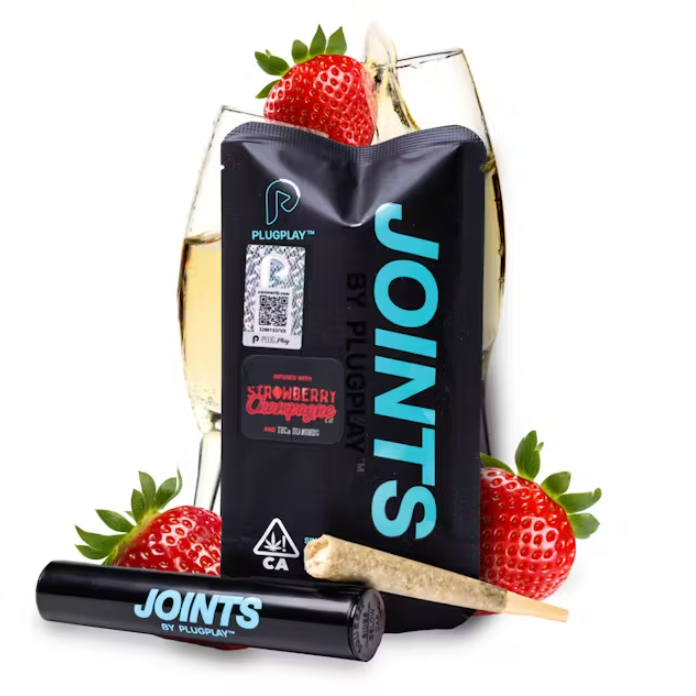 PLUG N PLAY STRAWBERRY CHAMPAGNE & DIAMOND INFUSED PREROLL 1G