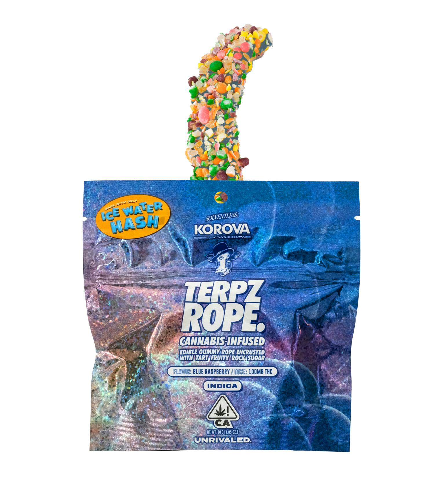 KOROVA  BLUE RAZ TERPZ ROPE 100MG SOLVENTLESS