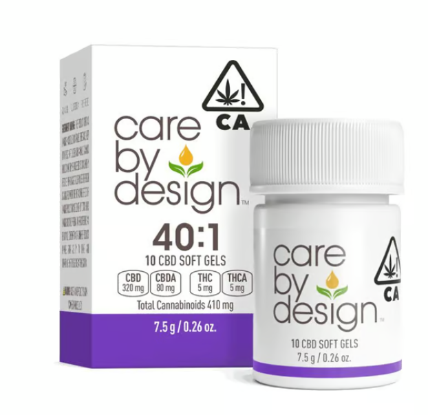 CARE BY DESIGN 40:1 FULL SPECTRUM CBD SOFT GELS